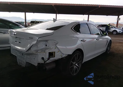 2021 Genesis G70 3.3T Rwd z USA, uszkodzony, nr VIN KMTG74LE6MU073169